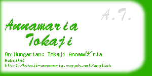 annamaria tokaji business card